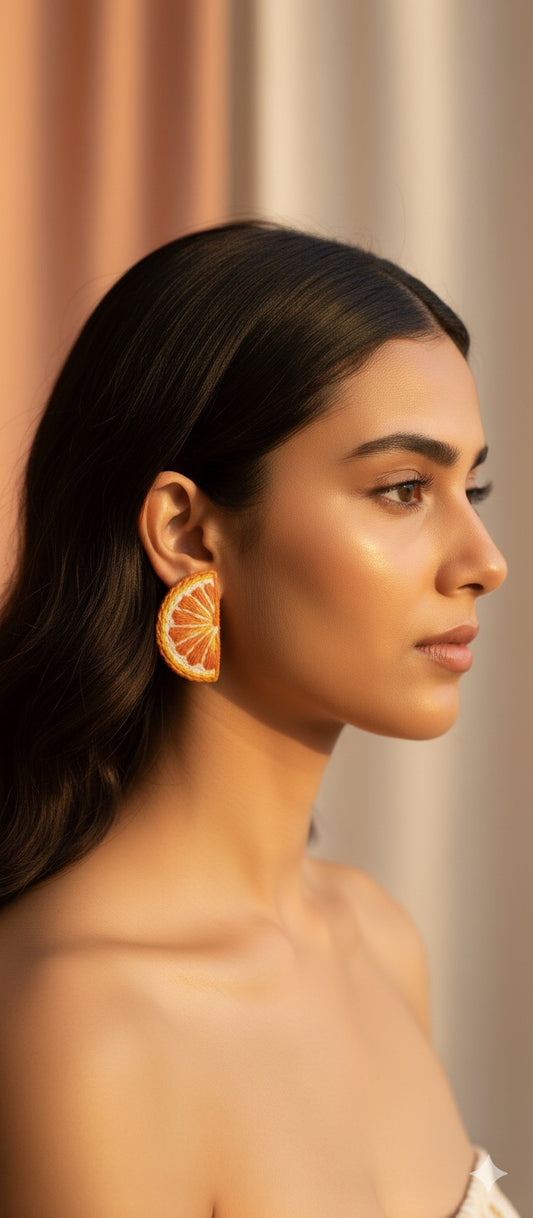 Orange Slice Earrings