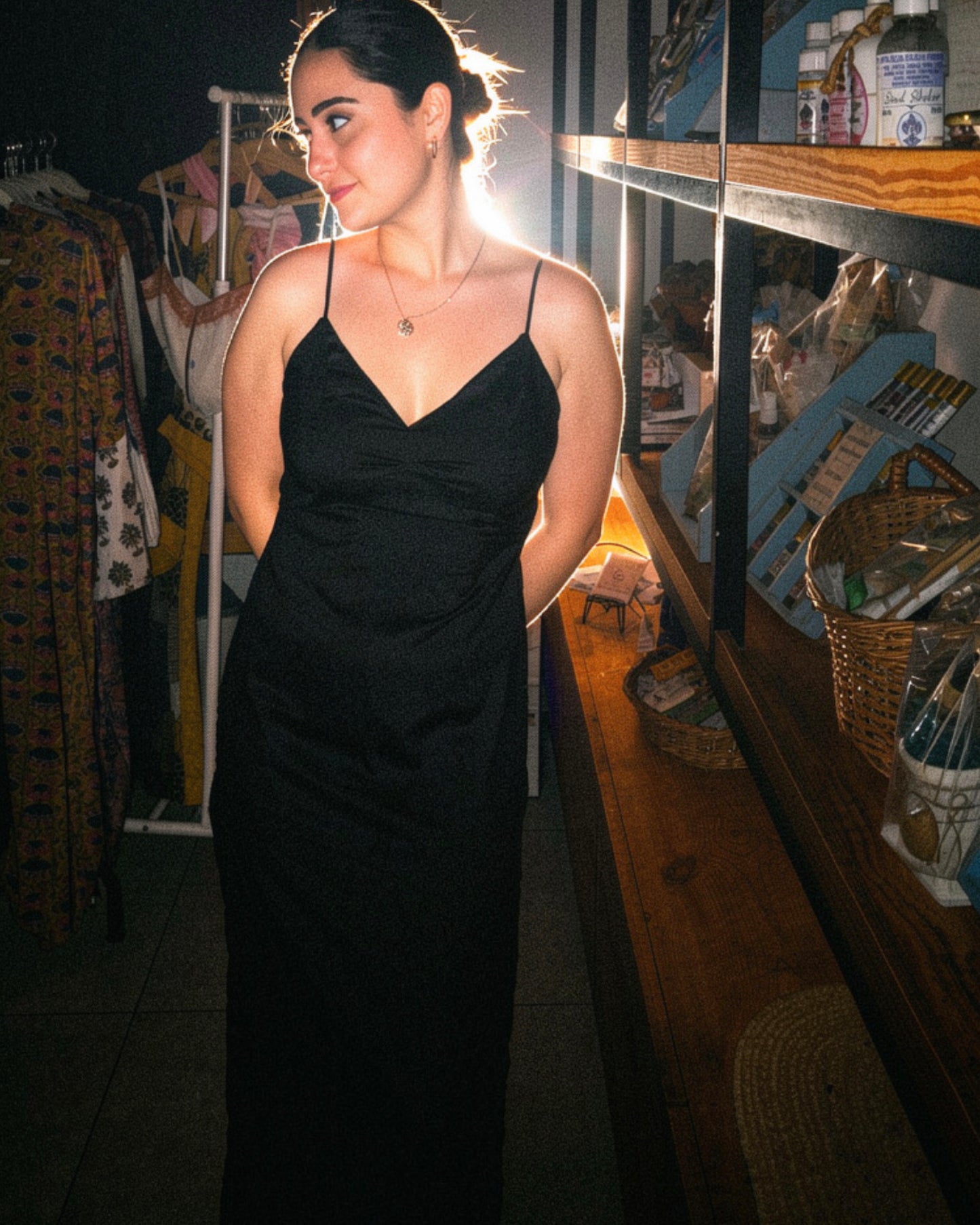 Black Satin Slip