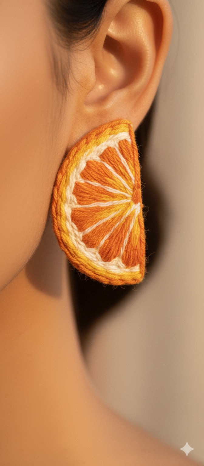 Orange Slice Earrings