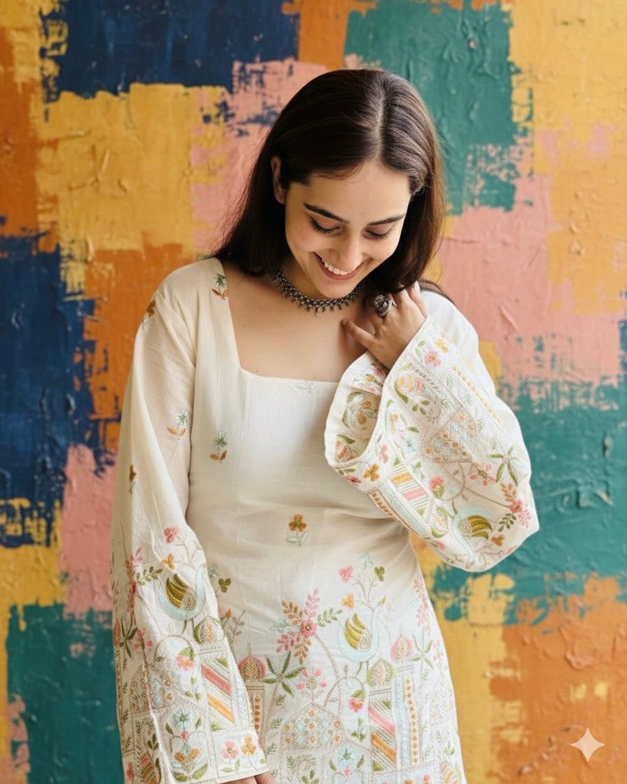 Raas Embroidered Kurti