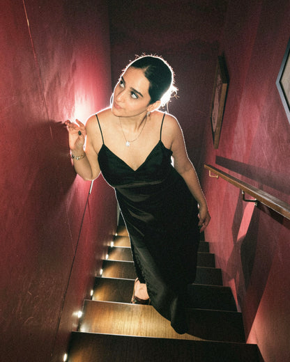Black Satin Slip