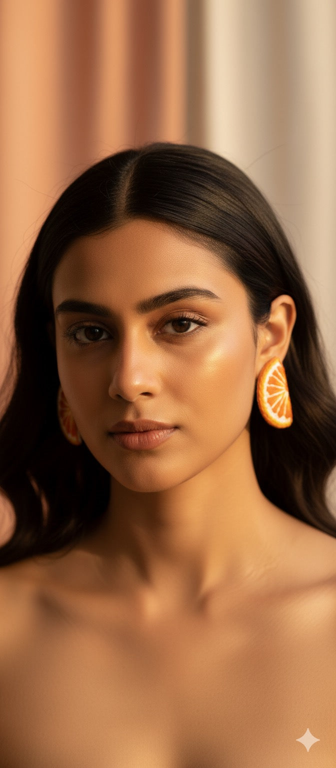 Orange Slice Earrings