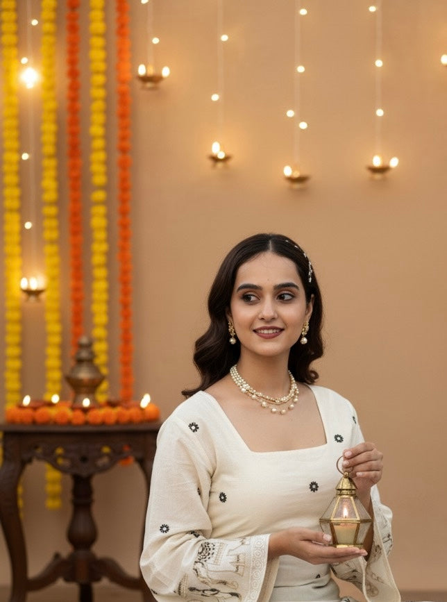 Rani embroidered kurti