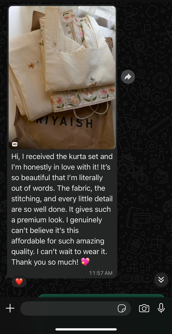 Customer message